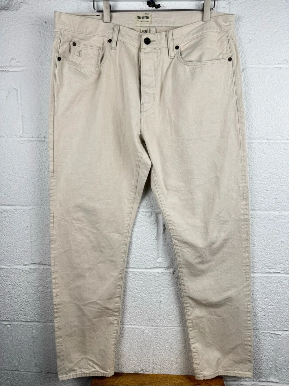 Todd Snyder Slim Lightweight Japanese Selvedge Denim Jeans Canvas 36x32